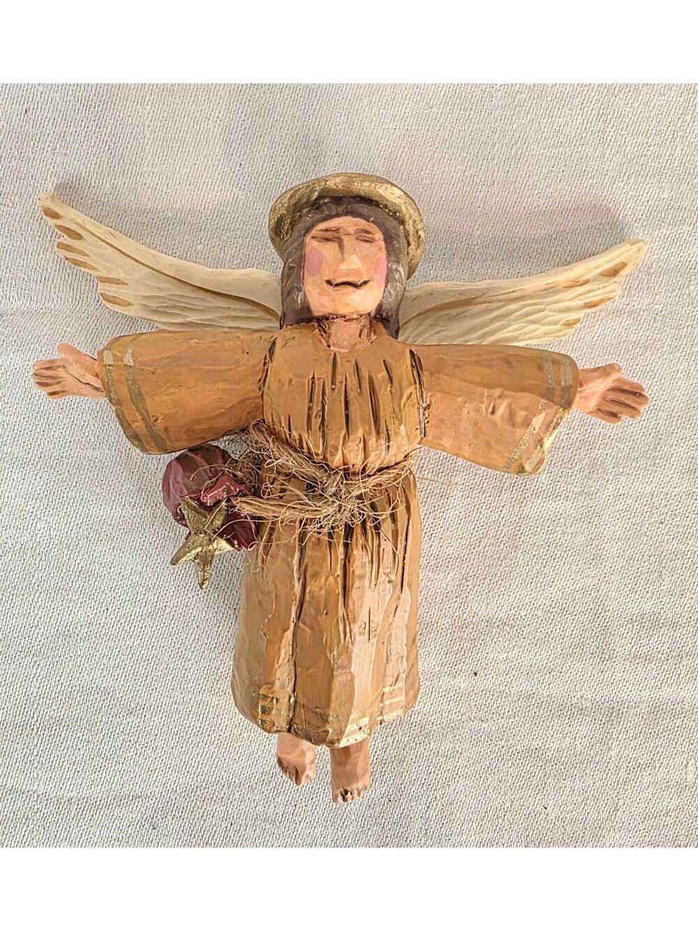 Vtg 1993 Hallmark Folk Art Americana Collection Angel in Flight Ornament NIB NOS